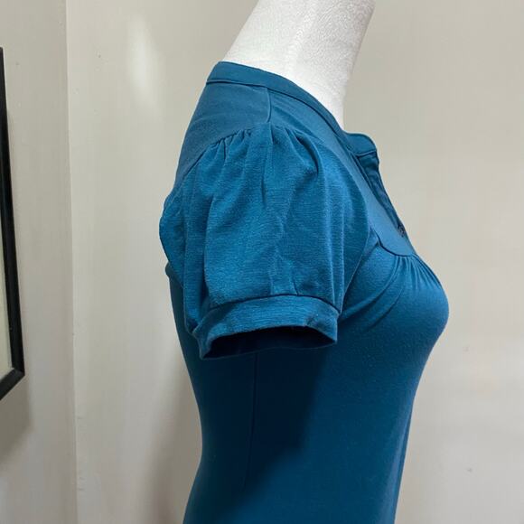 Liz Lange Maternity for Target Teal Top Size Extra Small Short Sleeve Tunic - Picture 8 of 10